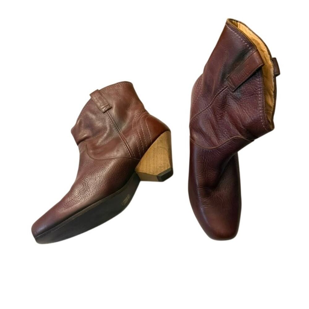 John Fluevog Dawson City Boots in Brown Leather Western Cone Heel Sz 11.5 Womens - Picture 2 of 8